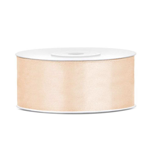 Picture of SATIN RIBBON CREAM 25MM PER METRE